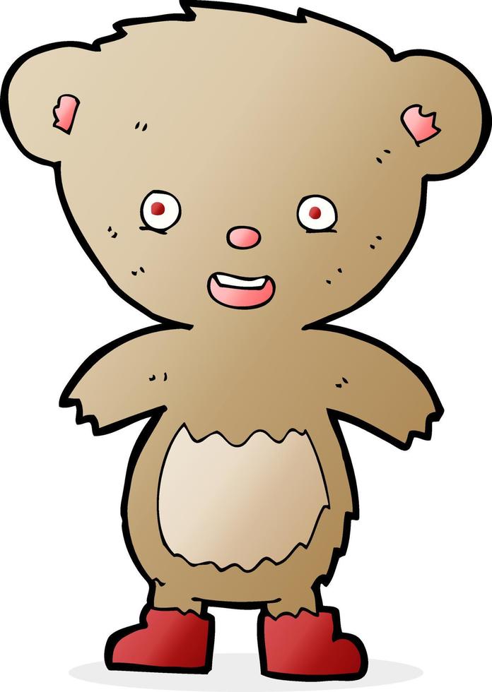 oso de peluche de dibujos animados vector