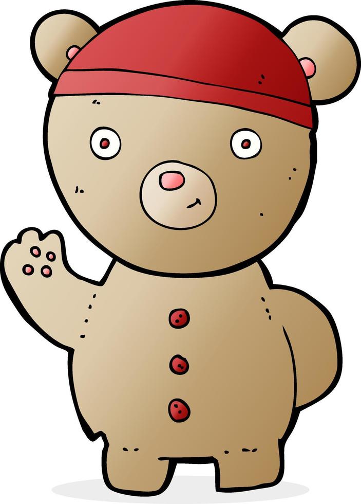 oso de peluche de dibujos animados vector