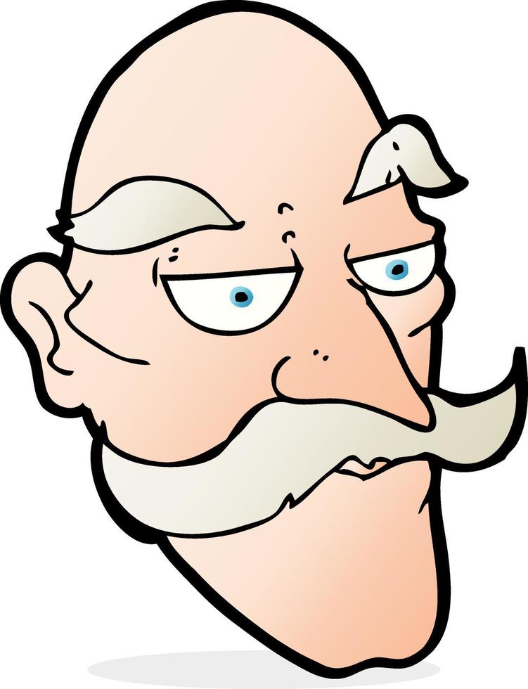 cartoon old man face vector