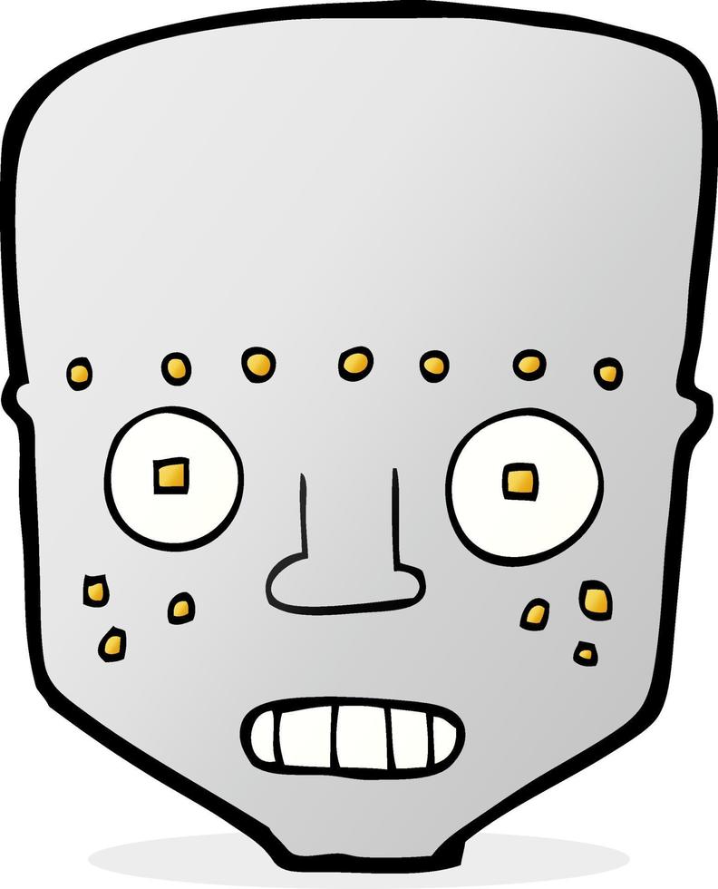 cabeza de robot de dibujos animados vector