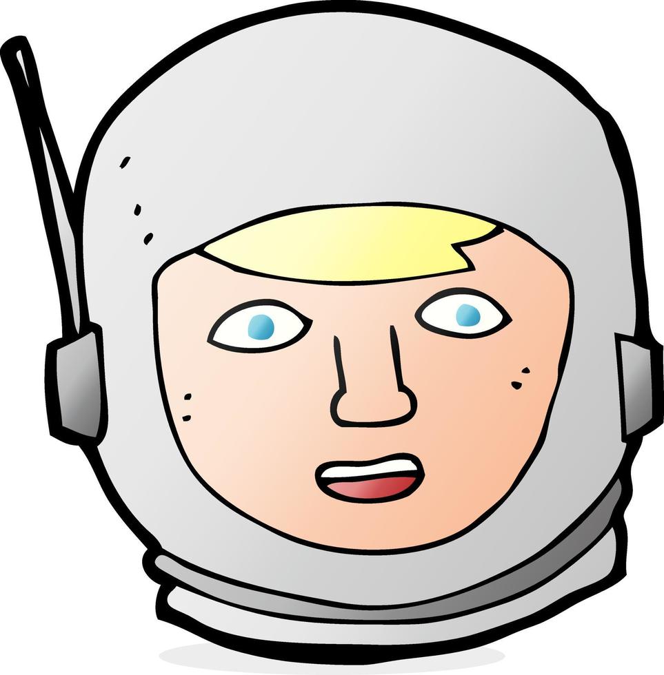 cartoon astronaut head vector