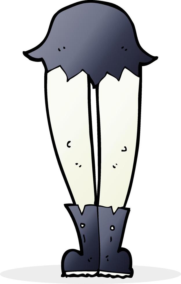 cartoon vampire legs vector