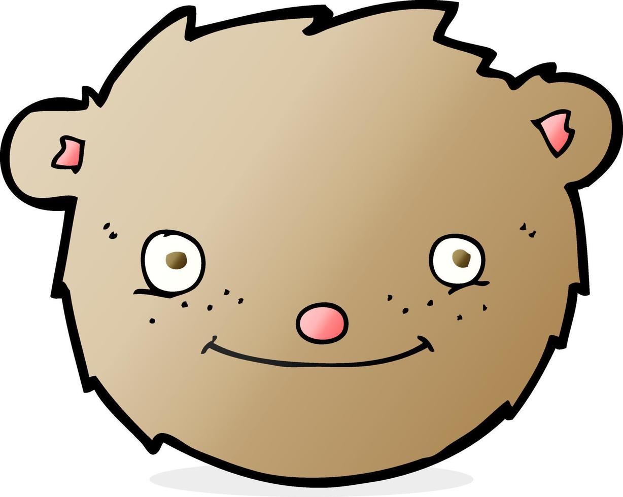 cabeza de oso de peluche de dibujos animados vector
