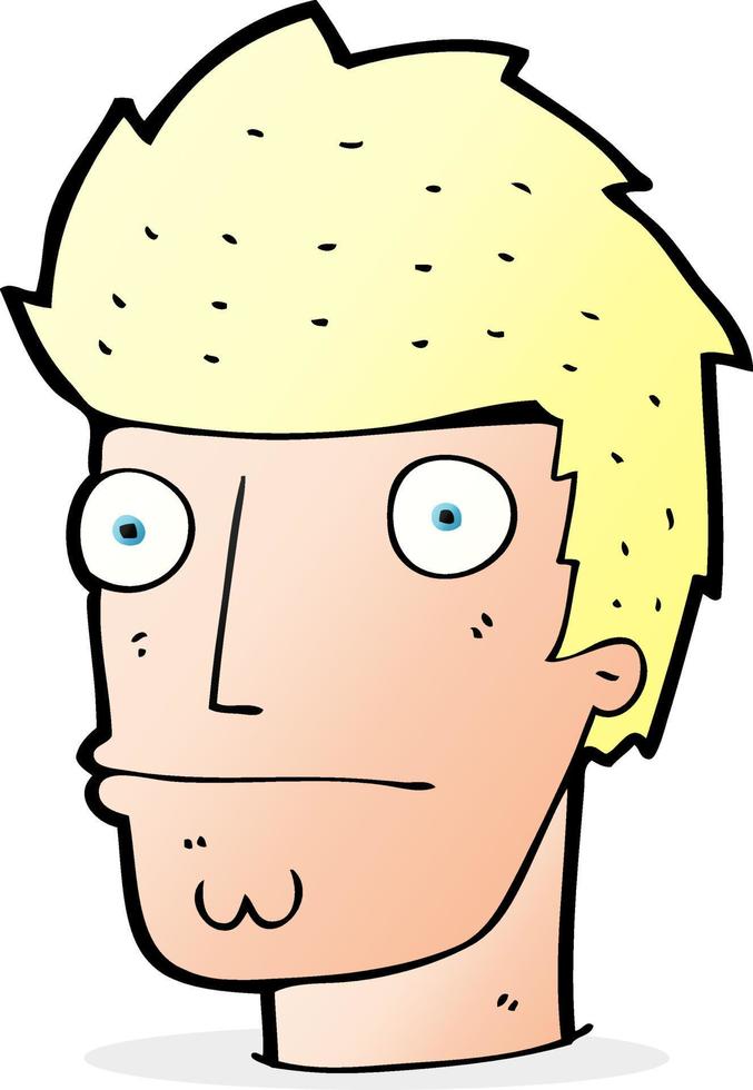 cartoon nervous man vector