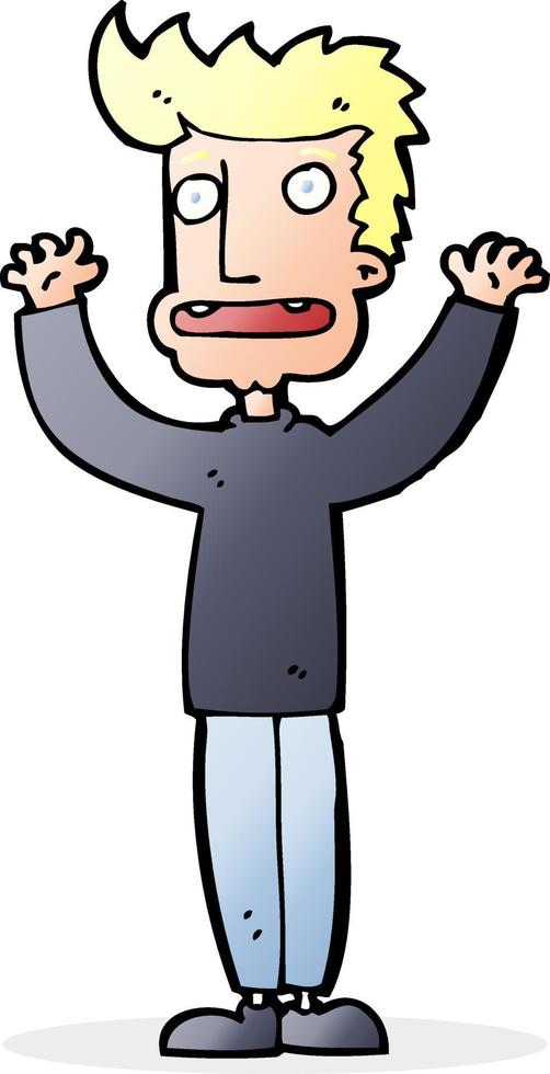 cartoon stressed man vector