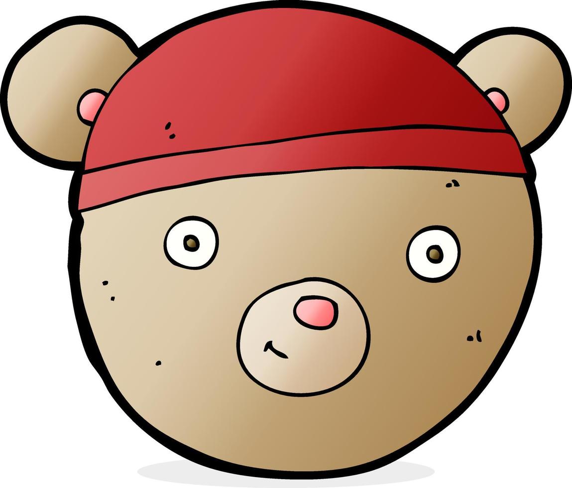 cartoon teddy bear head vector