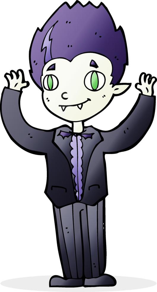 cartoon vampire boy vector