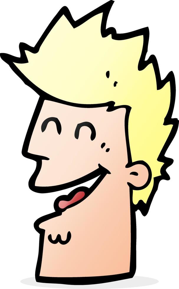 cartoon happy man vector