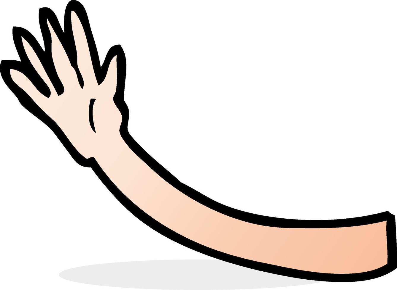 cartoon arm gesture vector