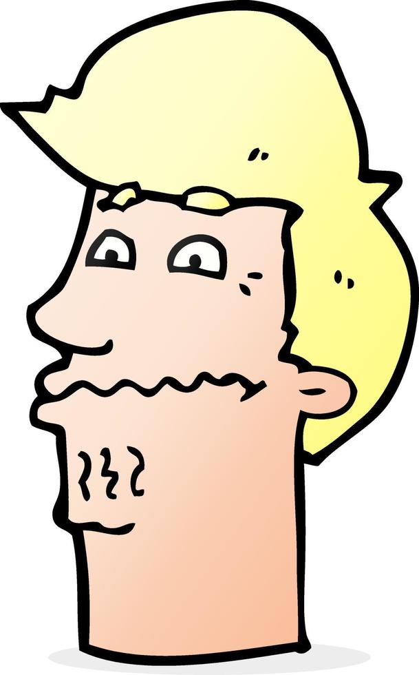 cartoon nervous man vector