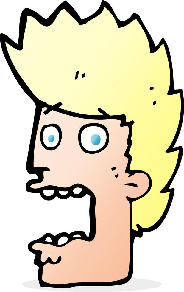 cartoon terrified man vector