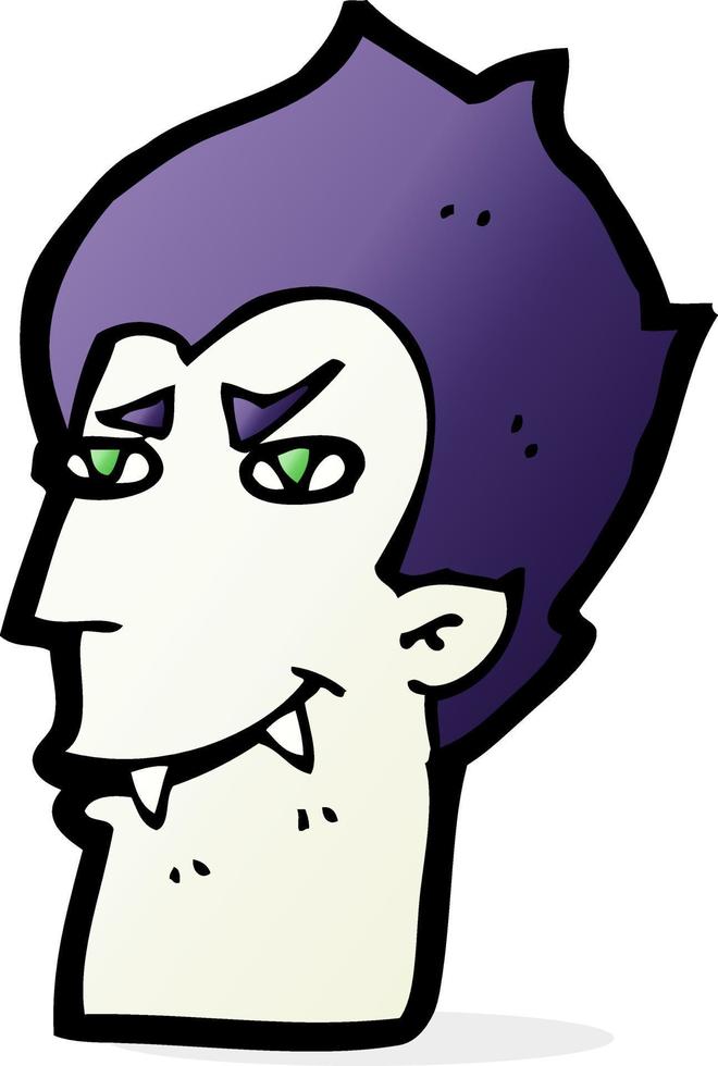 cara de vampiro de dibujos animados vector