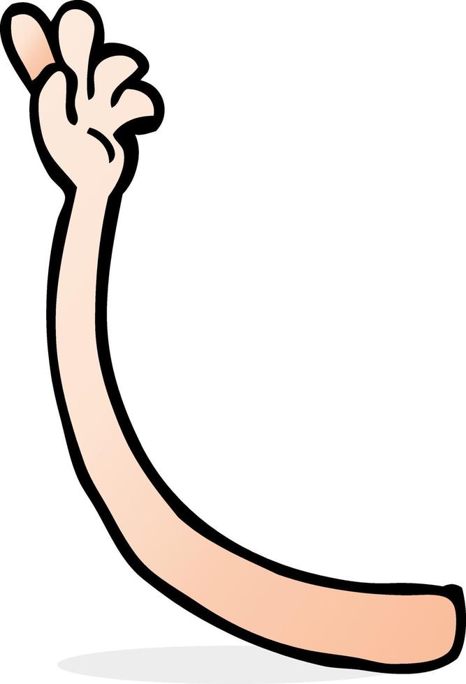 cartoon arm gesture vector