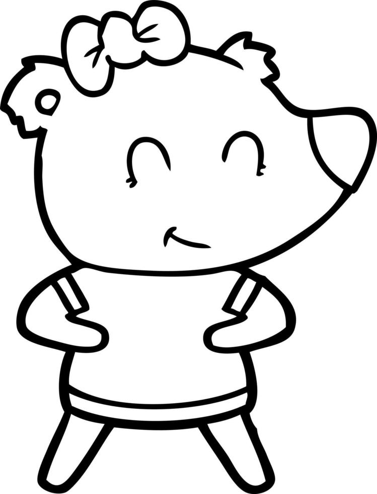 female bear cartoon vector