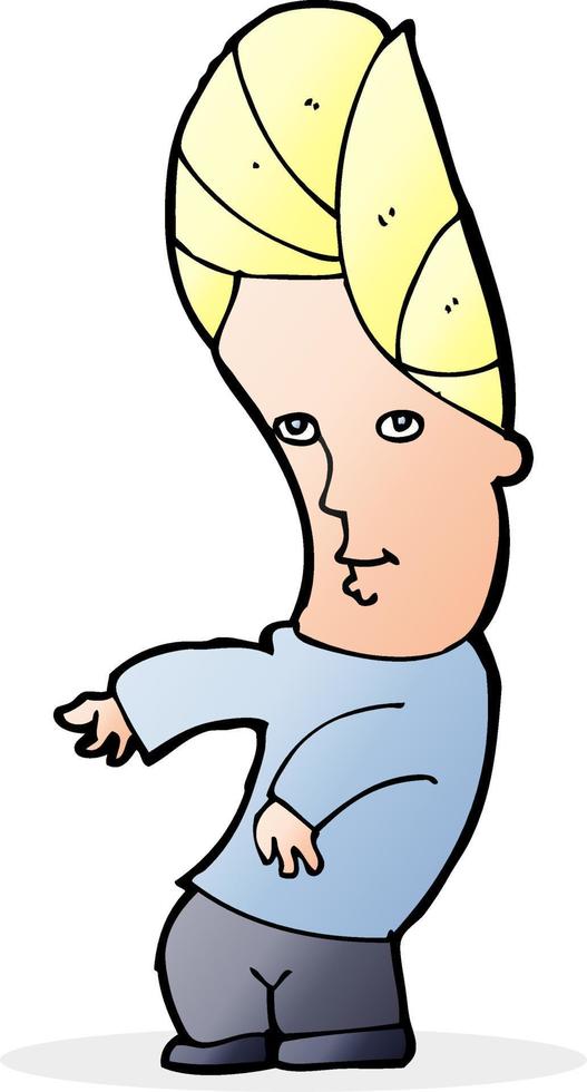 cartoon man with no worries vector