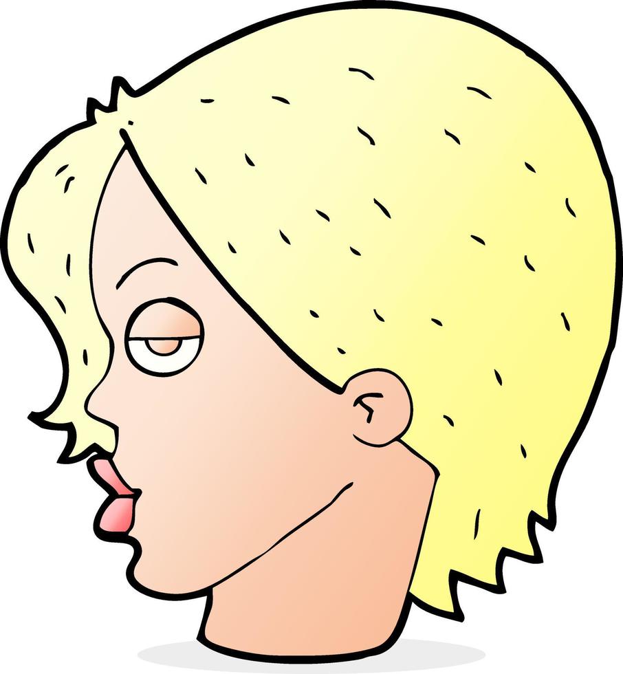 cartoon woman raising eyebrow vector