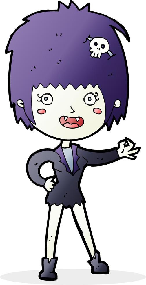 cartoon vampire girl vector