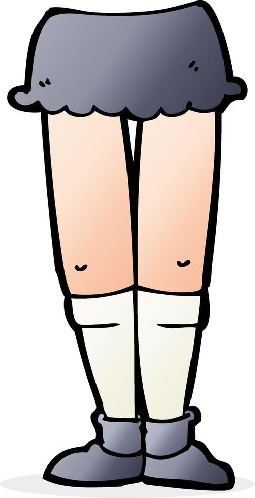 cartoon female legs vector