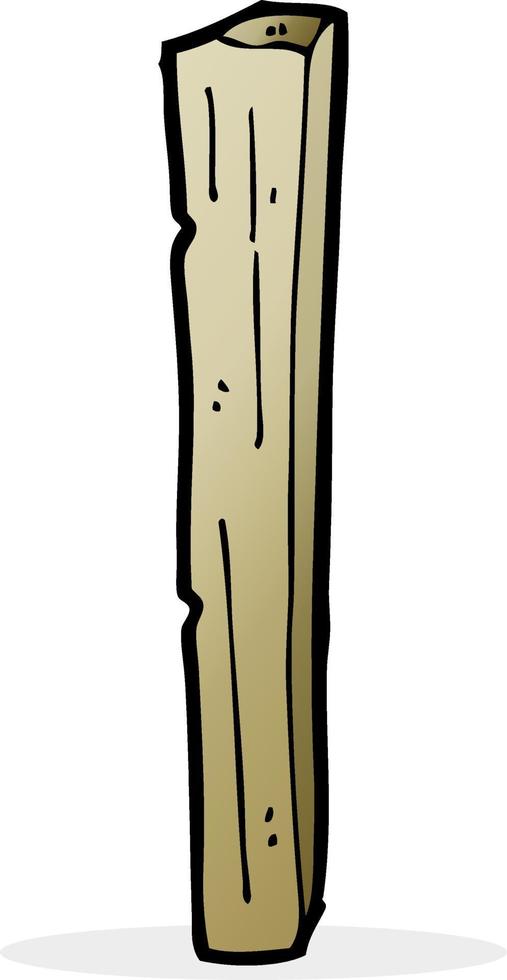 cartoon wooden post vector