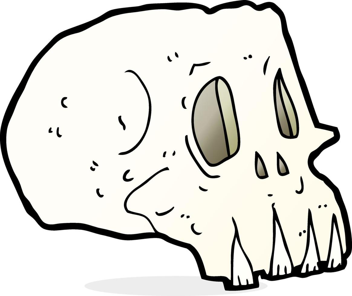 cartoon spooky skull vector