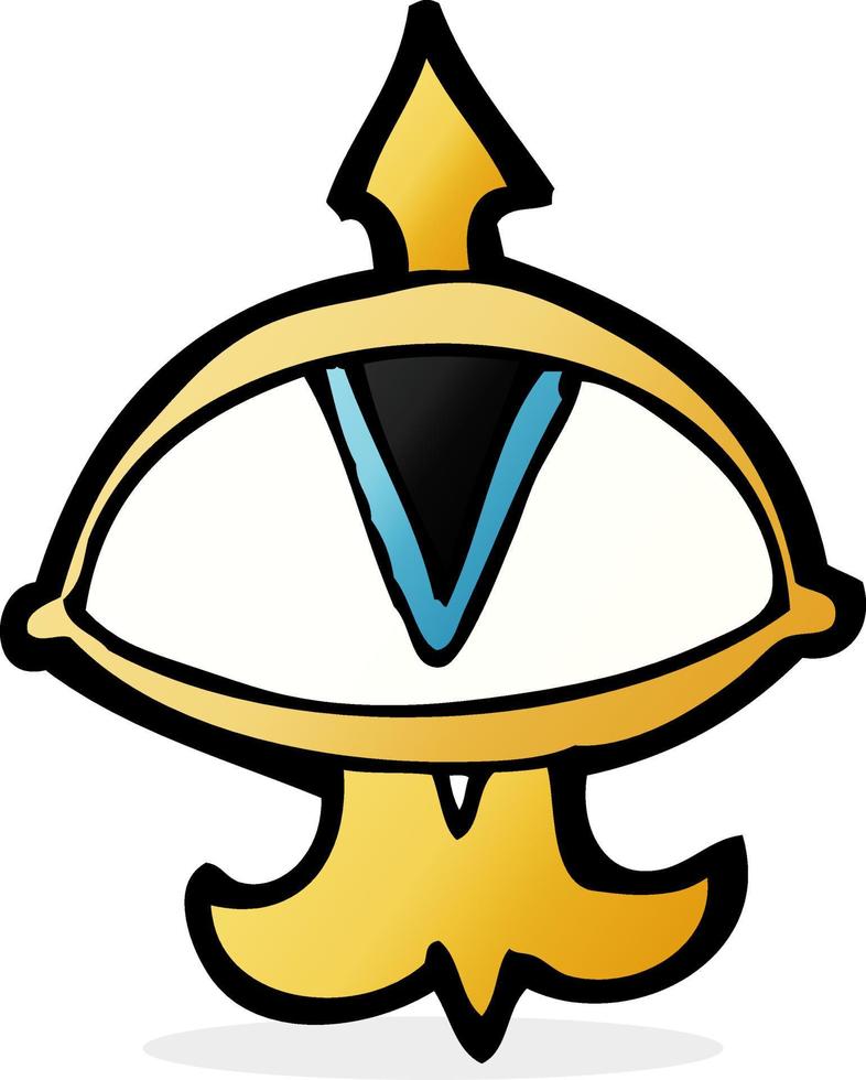 símbolo de ojo místico de dibujos animados vector