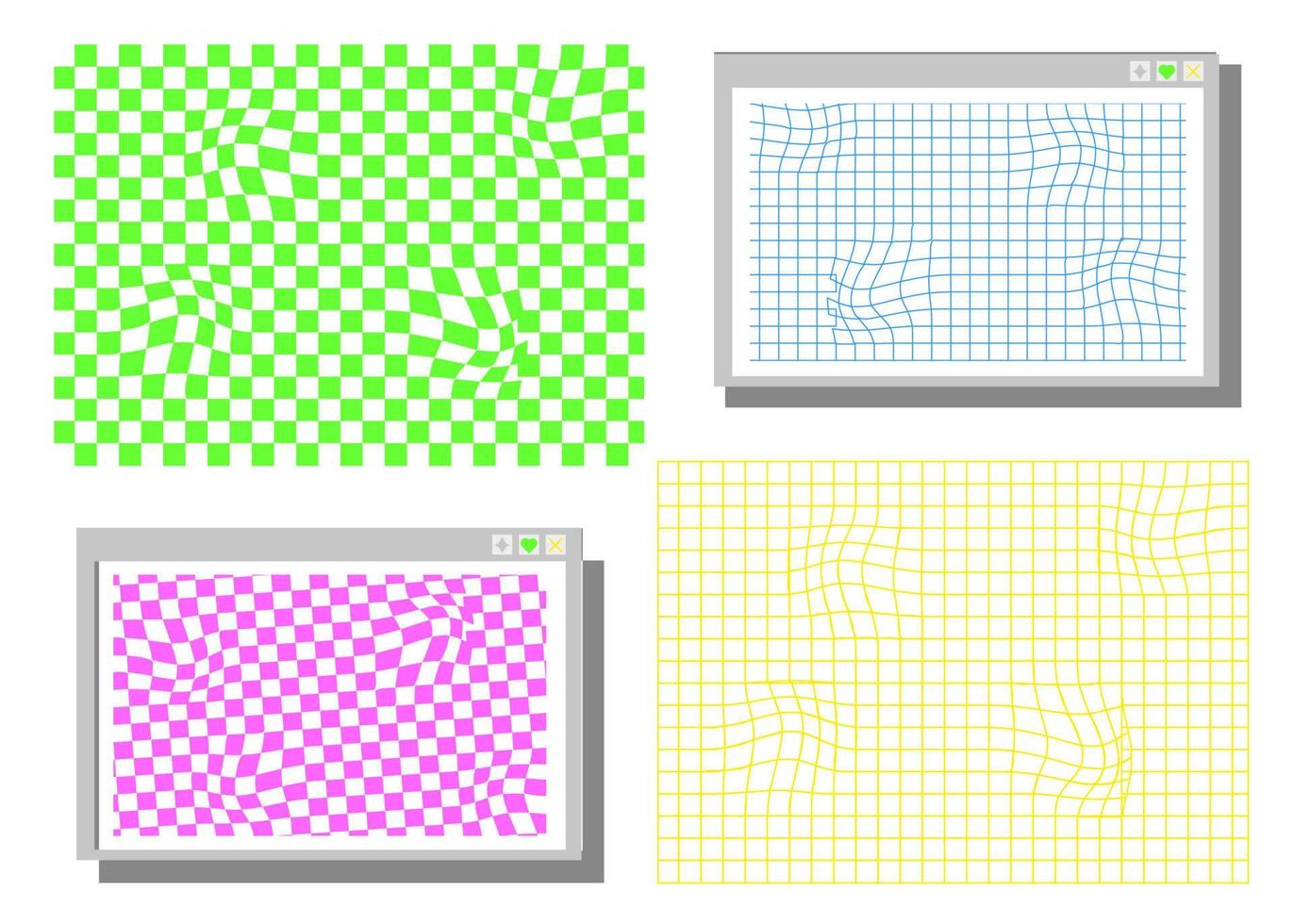 fondos geométricos y2k. colección de fondos maravillosos. vector