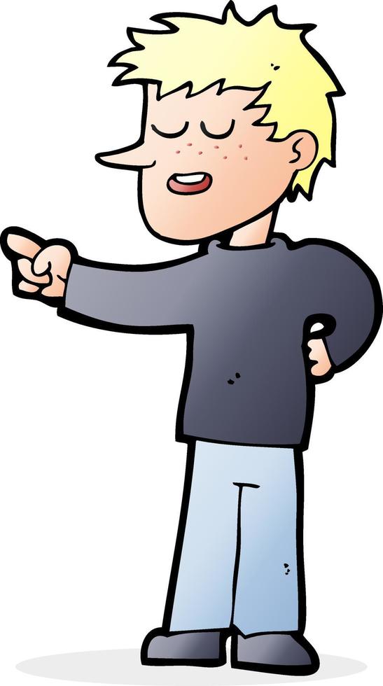 cartoon man pointing vector