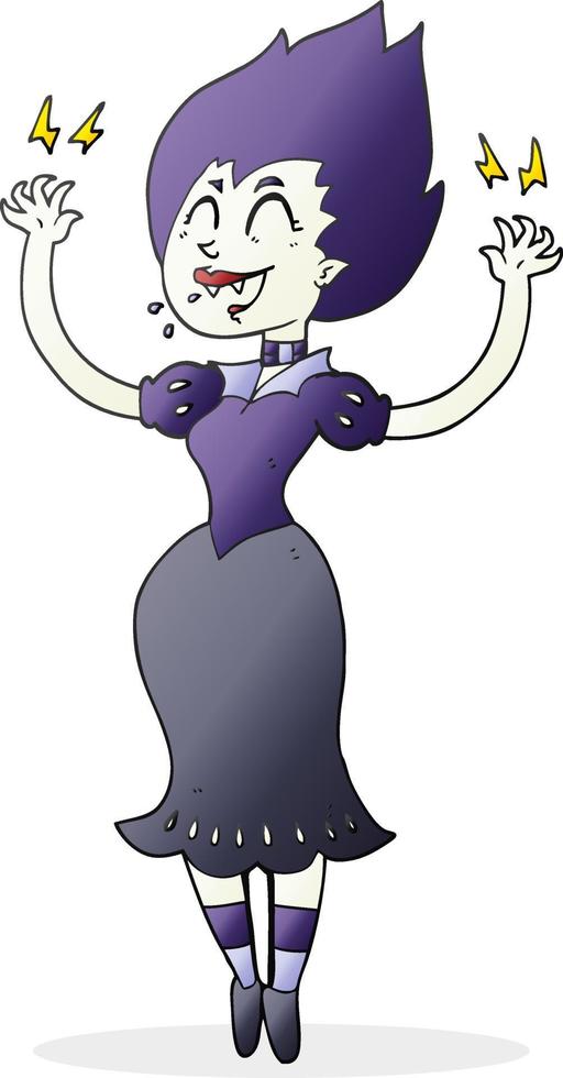 chica vampiro de dibujos animados vector