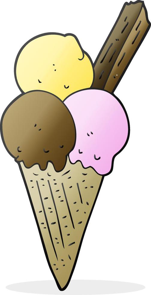 cartoon ice cream cone vector