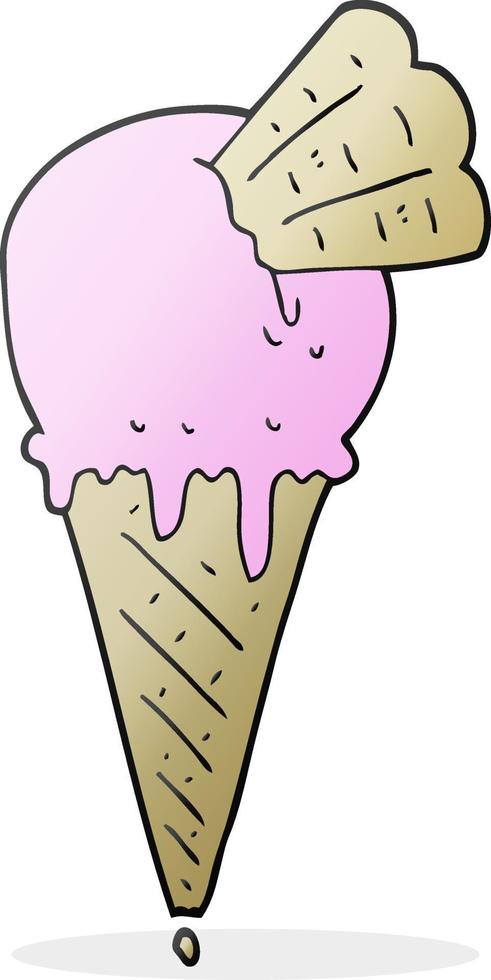 cartoon ice cream cone vector