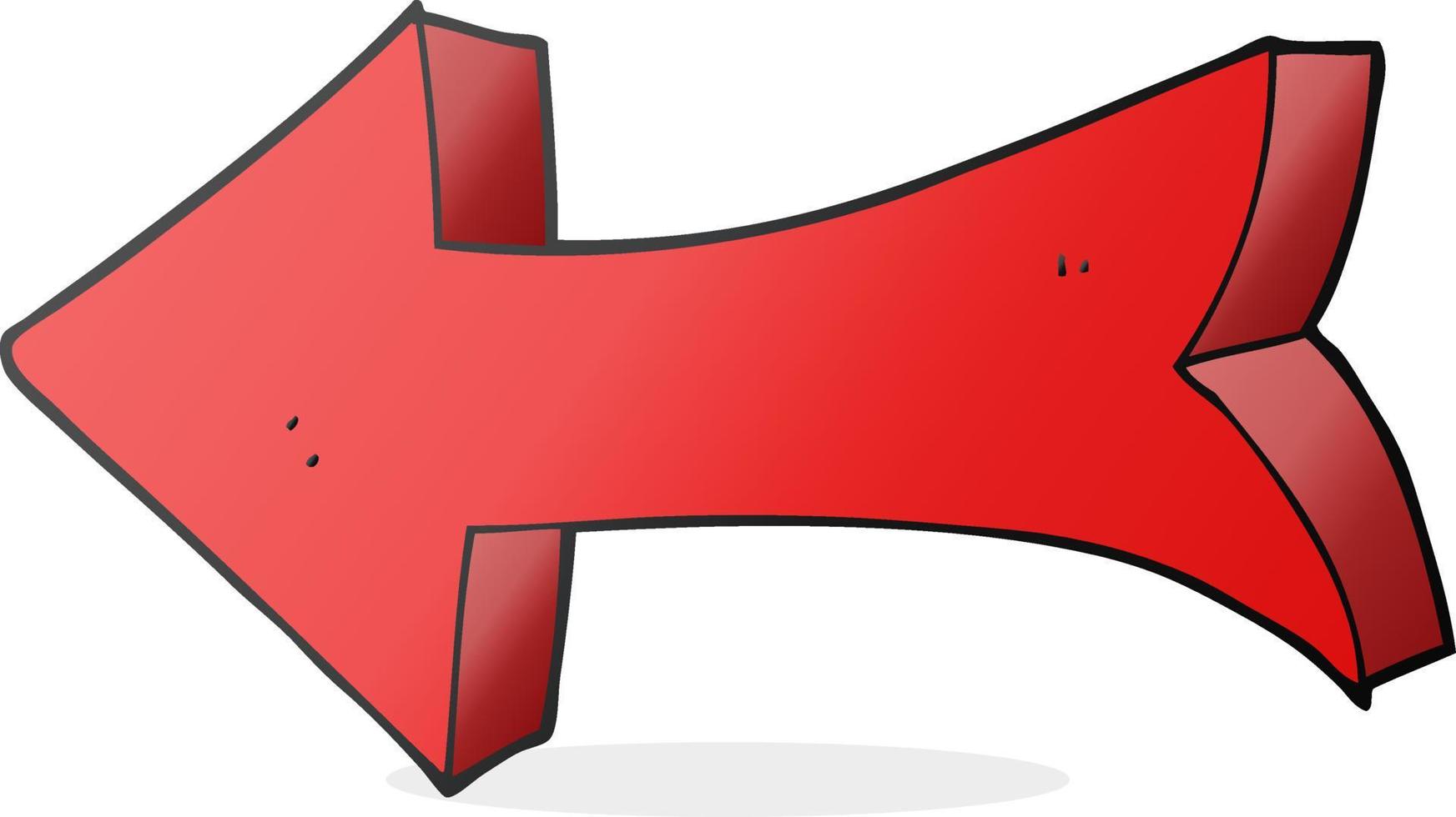 cartoon pointing arrow vector