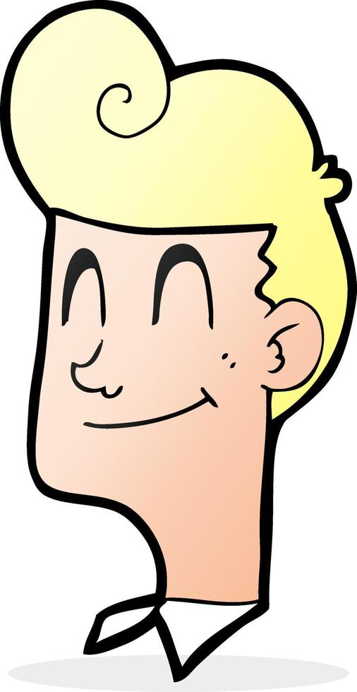 cartoon smiling man vector