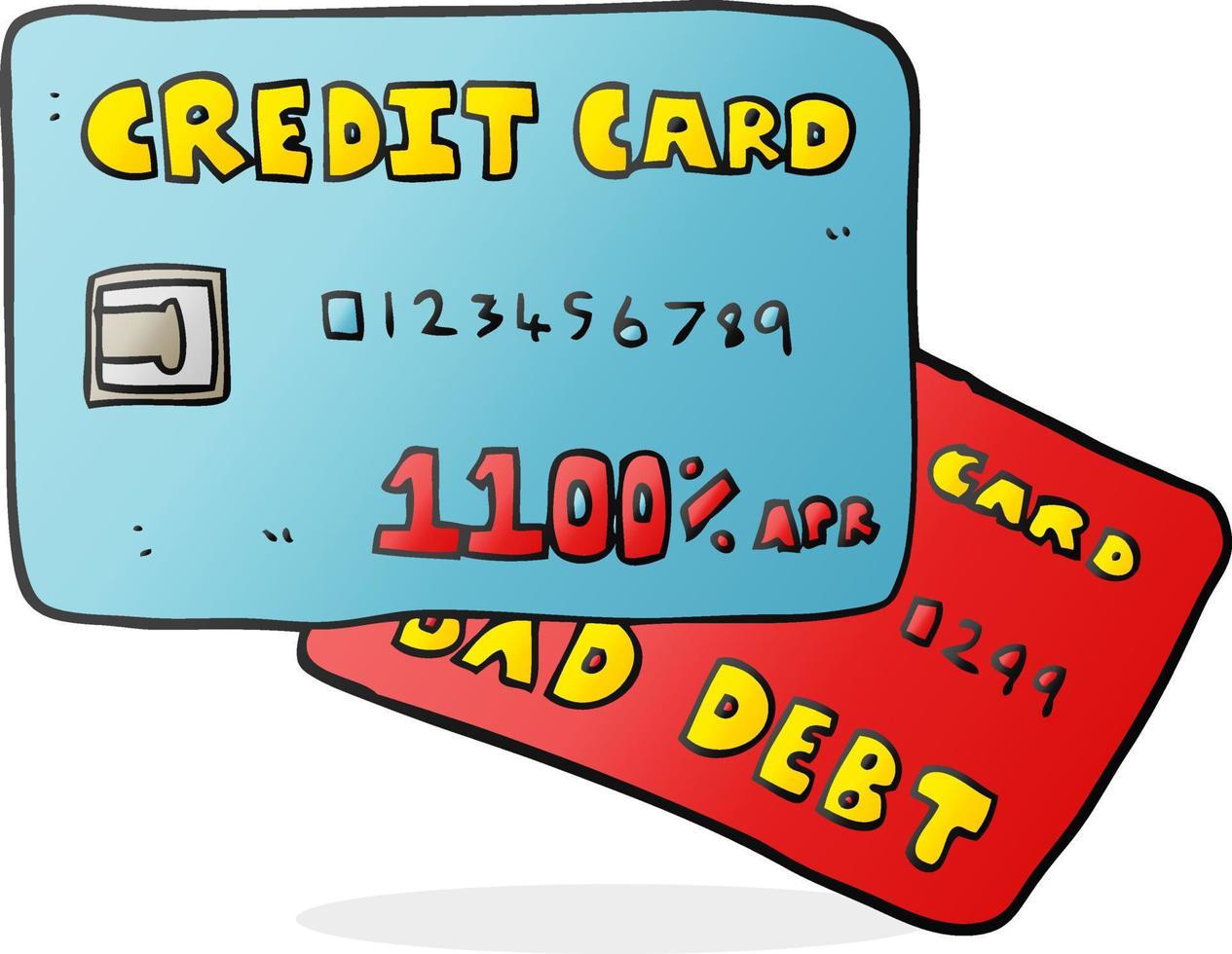 cartoon credit cards vector