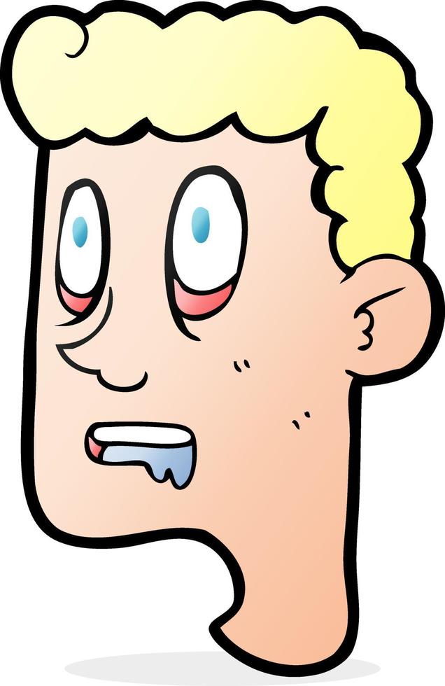 cartoon staring man drooling vector