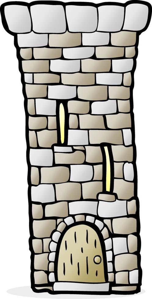 cartoon old castle tower vector