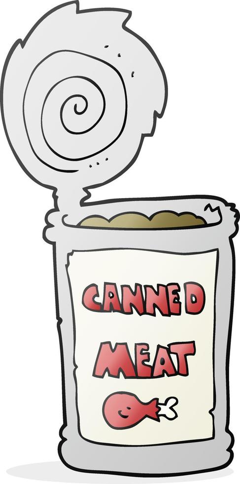 cartoon canned meat vector