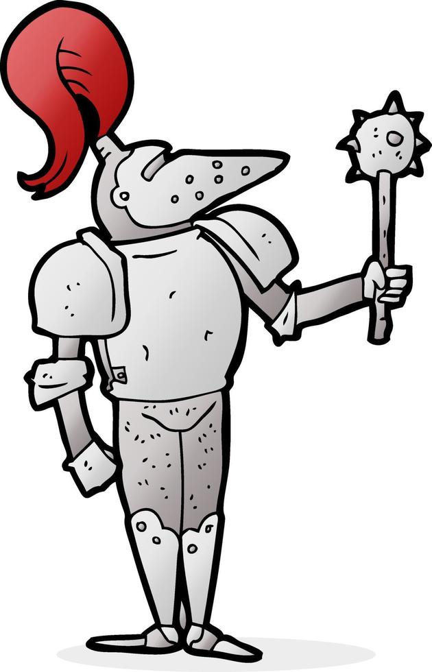 cartoon medieval knight vector
