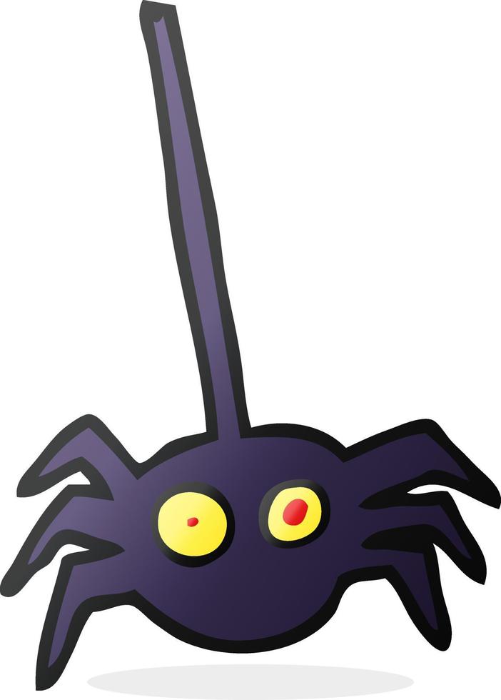 cartoon halloween spider vector
