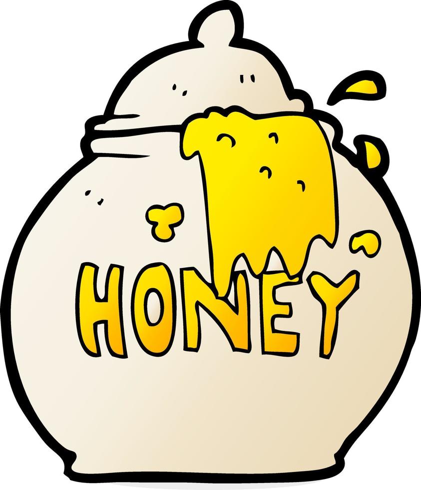 cartoon honey pot vector