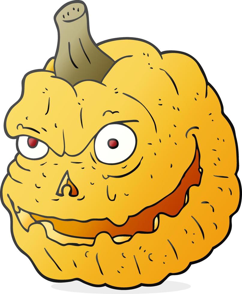 cartoon spooky pumpkin vector