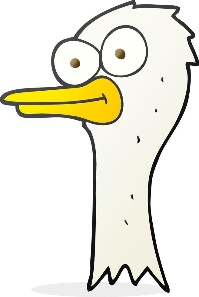 cartoon ostrich head vector