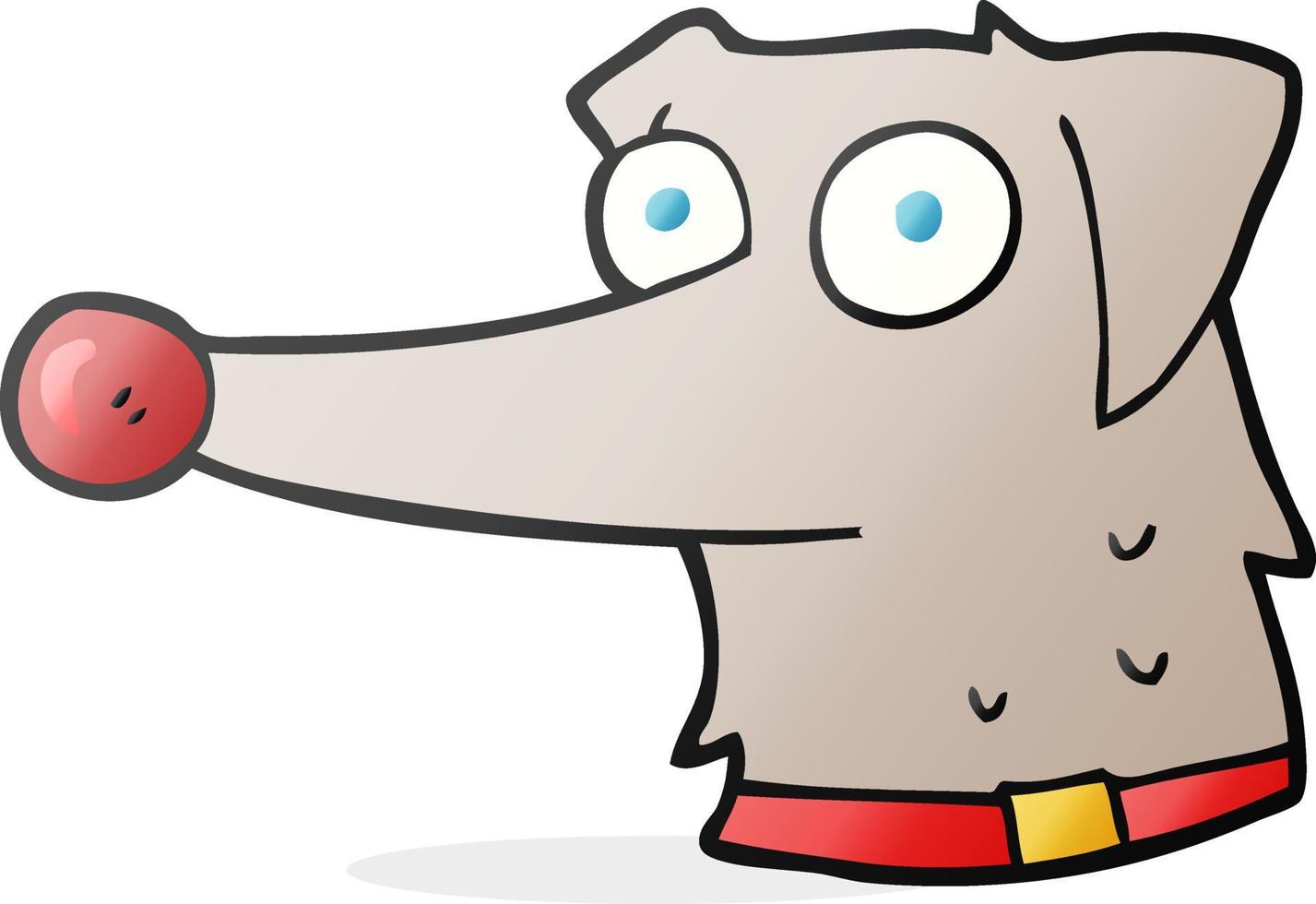 cartoon dog with collar vector