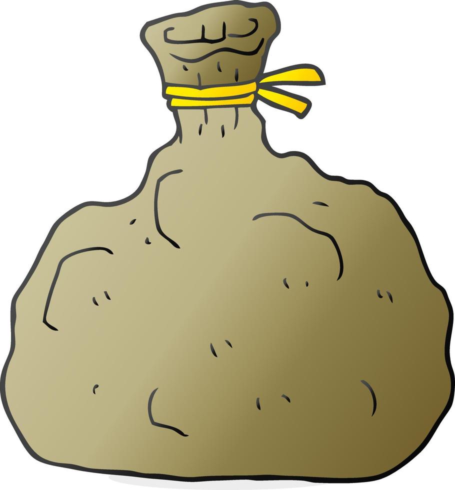 cartoon tied sack vector