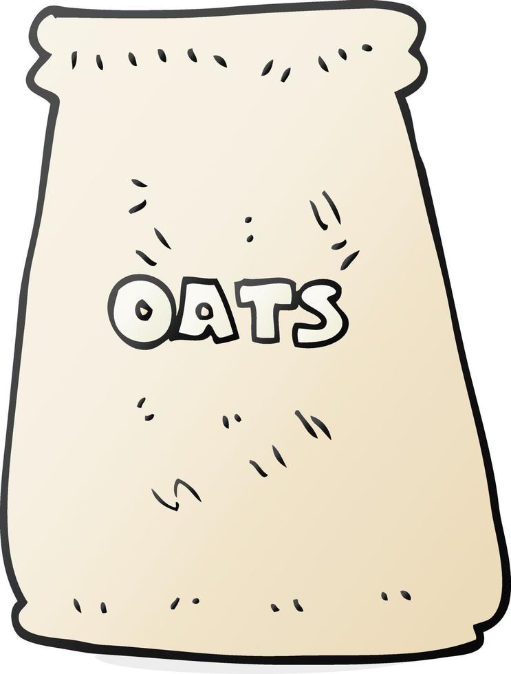 cartoon bag of oats vector