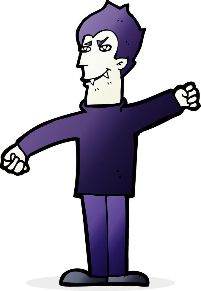 cartoon vampire man vector