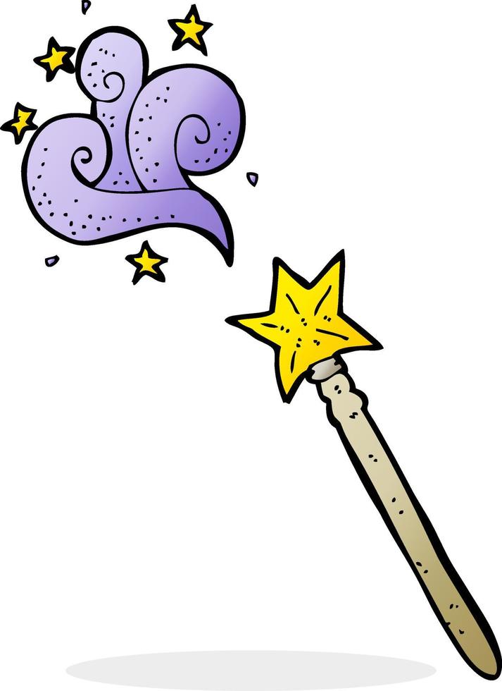 cartoon magic wand vector