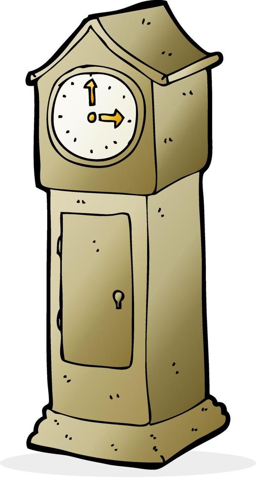 cartoon grandfather clock vector