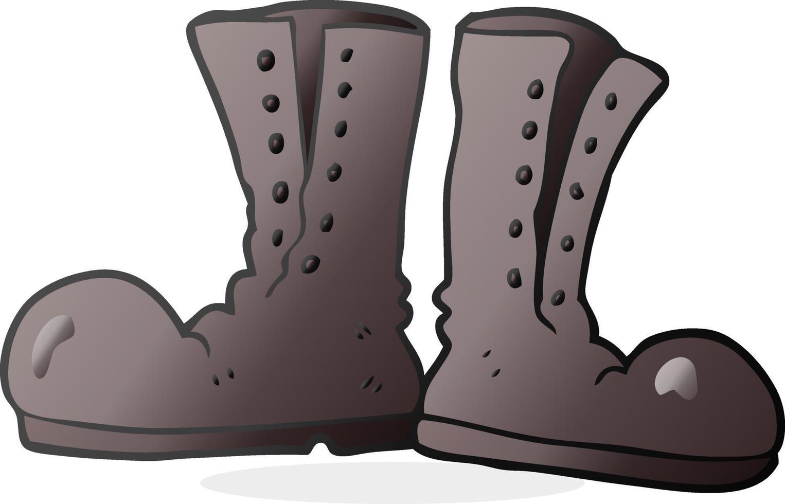 cartoon shiny army boots vector