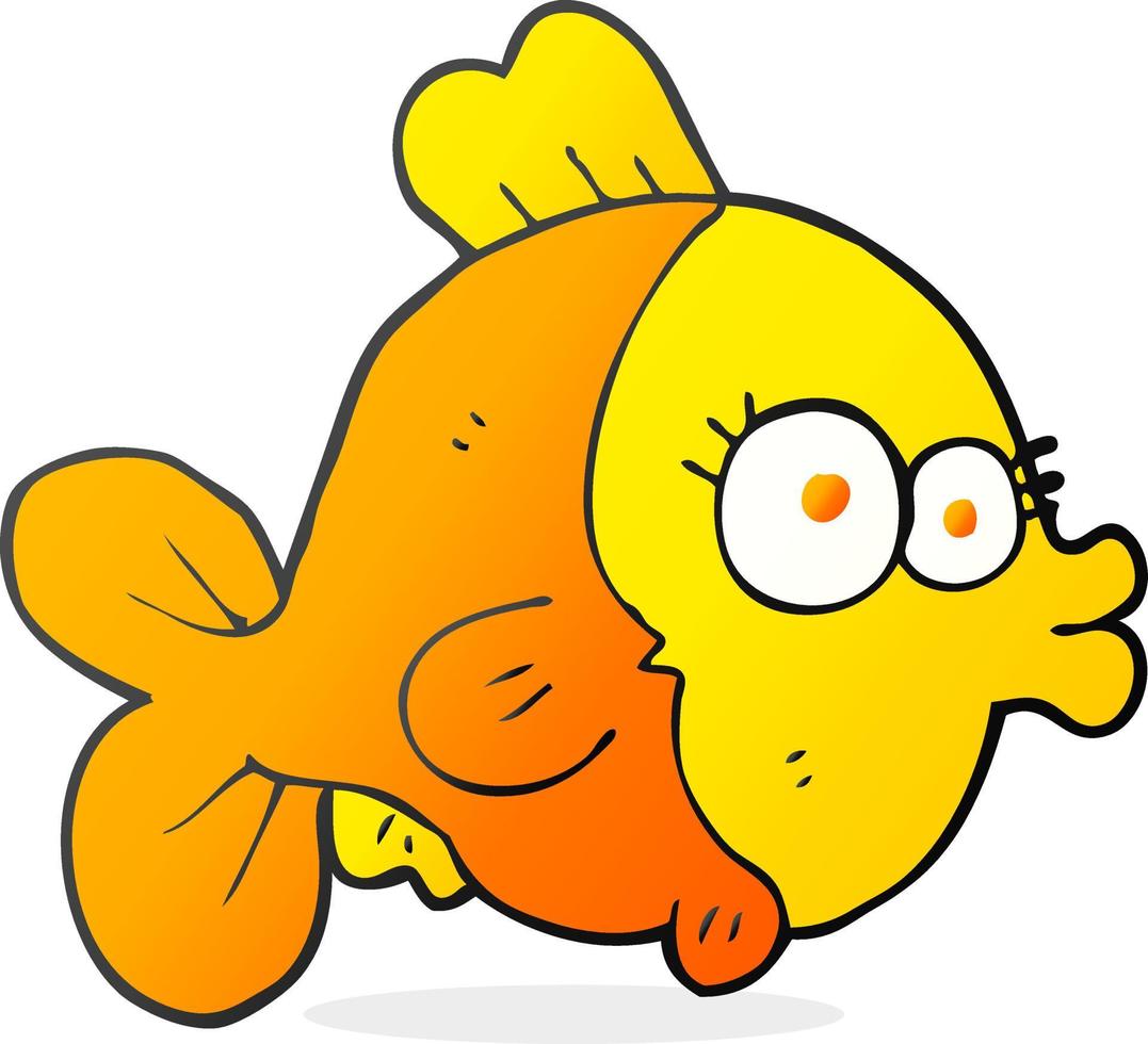 peces divertidos dibujos animados vector