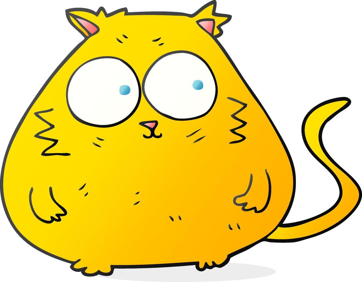 cartoon fat cat vector